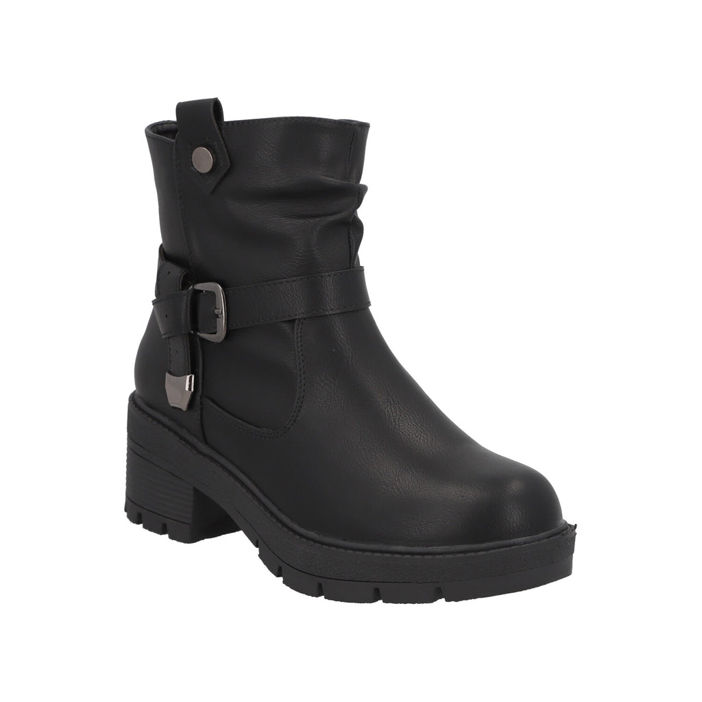 Botin Casual Mujer Negro Plataforma Luz Detogni
