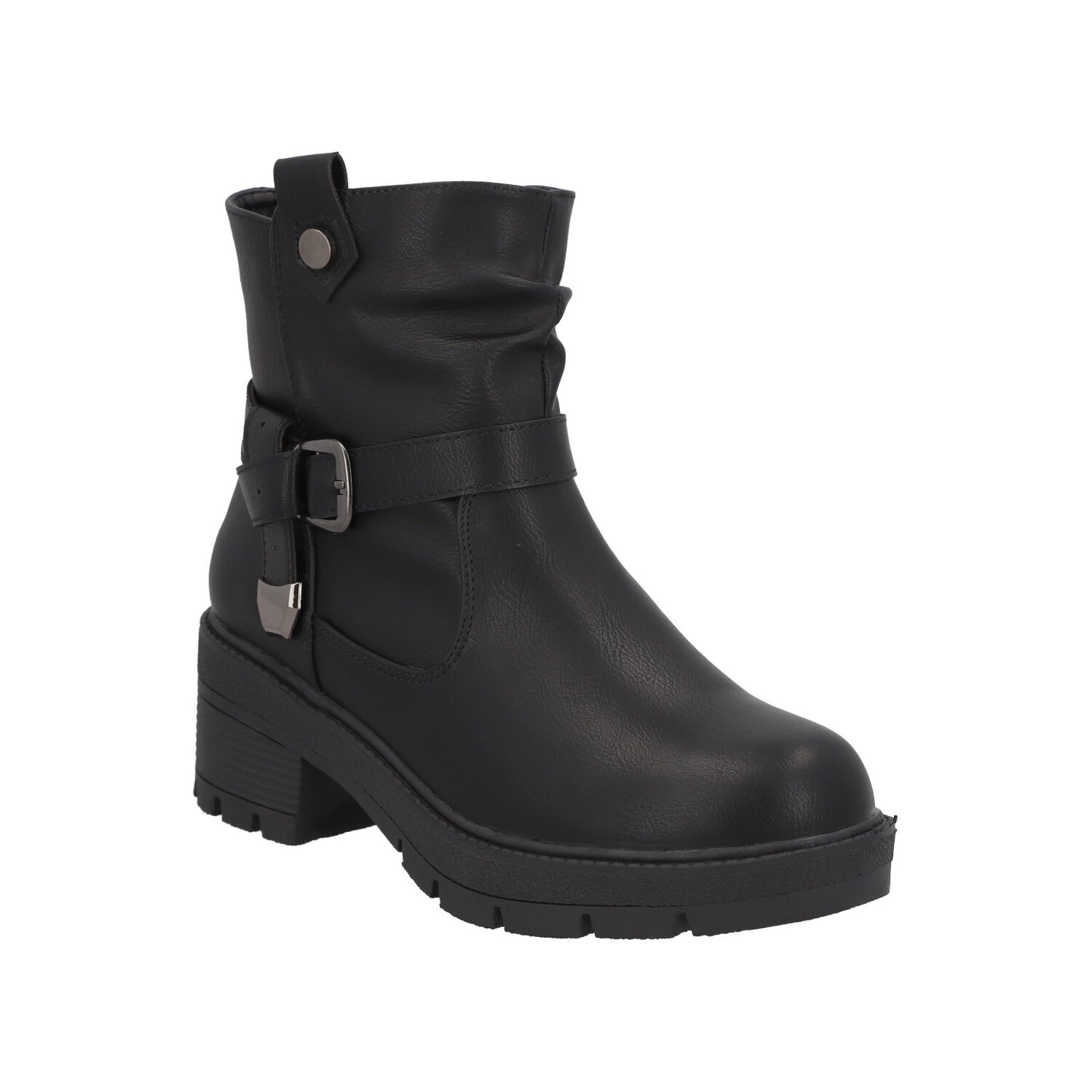 Botin Casual Mujer Negro Plataforma Luz Detogni