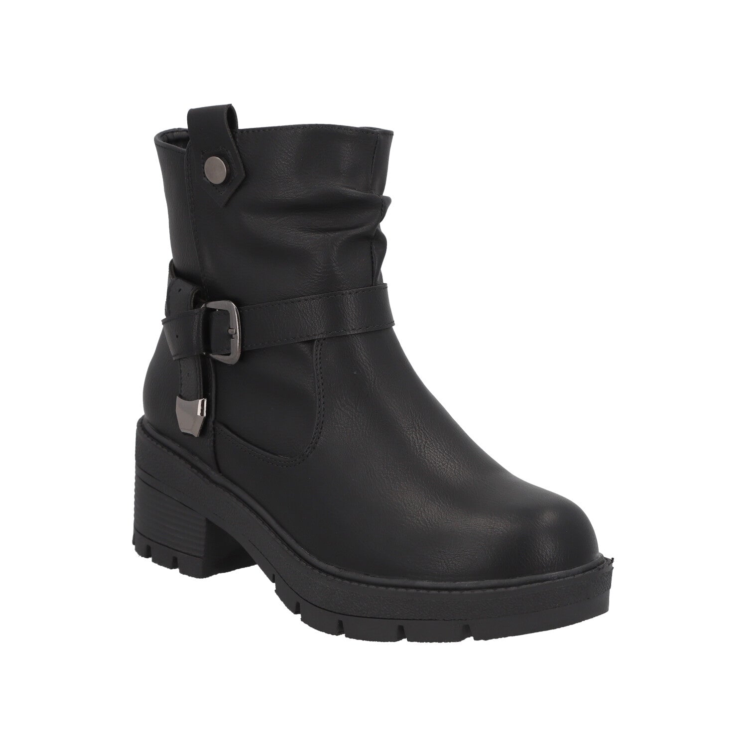 Botin Casual Mujer Negro Plataforma Luz Detogni