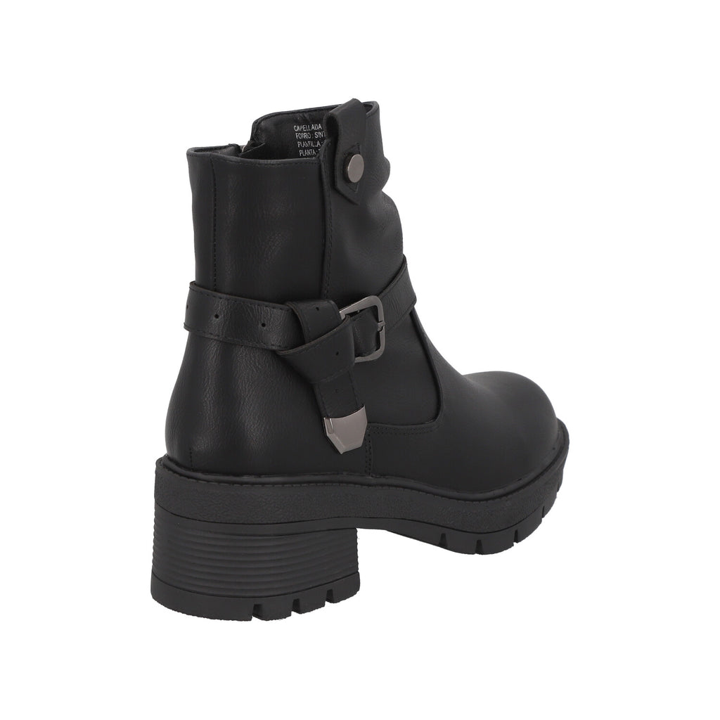 Botin Casual Mujer Negro Plataforma Luz Detogni