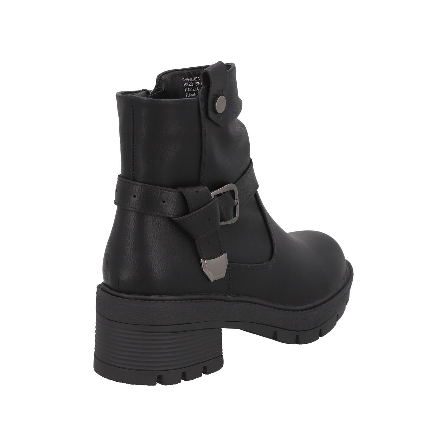 Botin Casual Mujer Negro Plataforma Luz Detogni