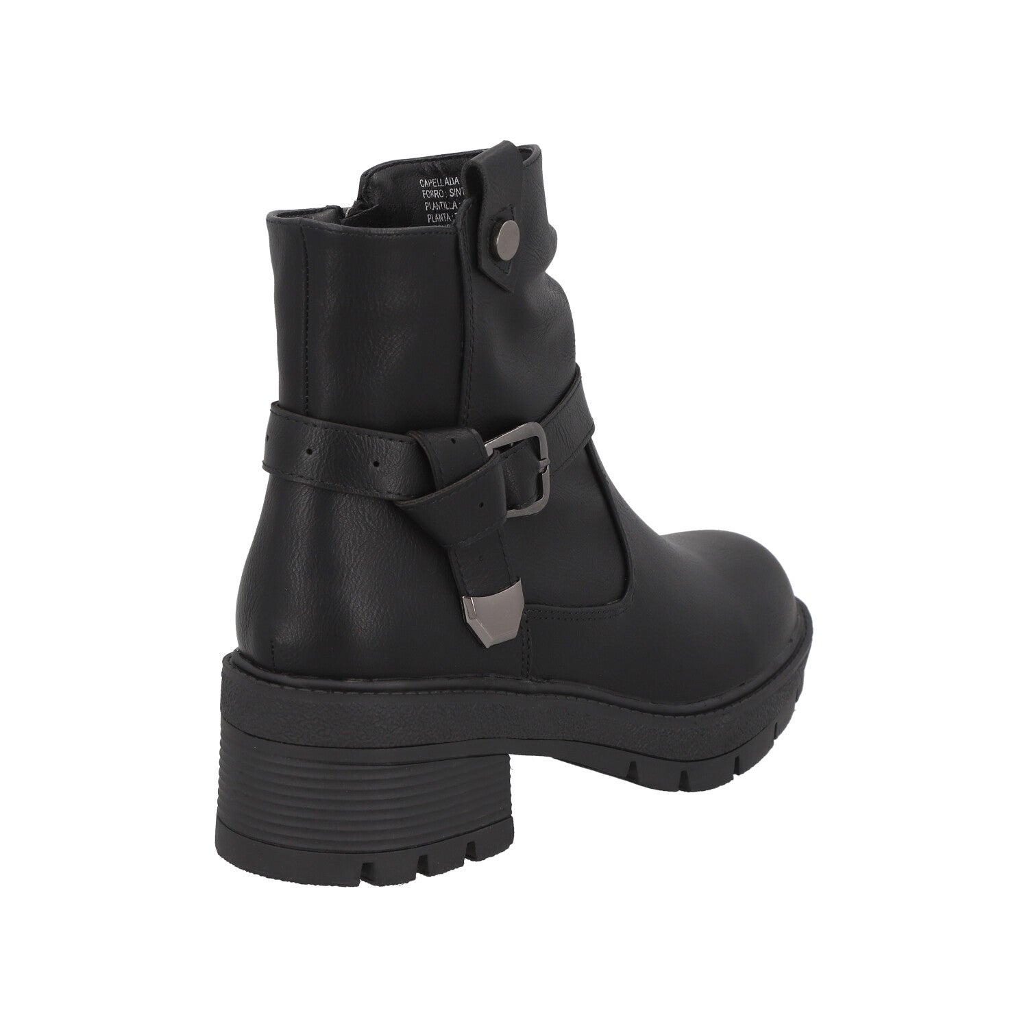 Botin Casual Mujer Negro Plataforma Luz Detogni
