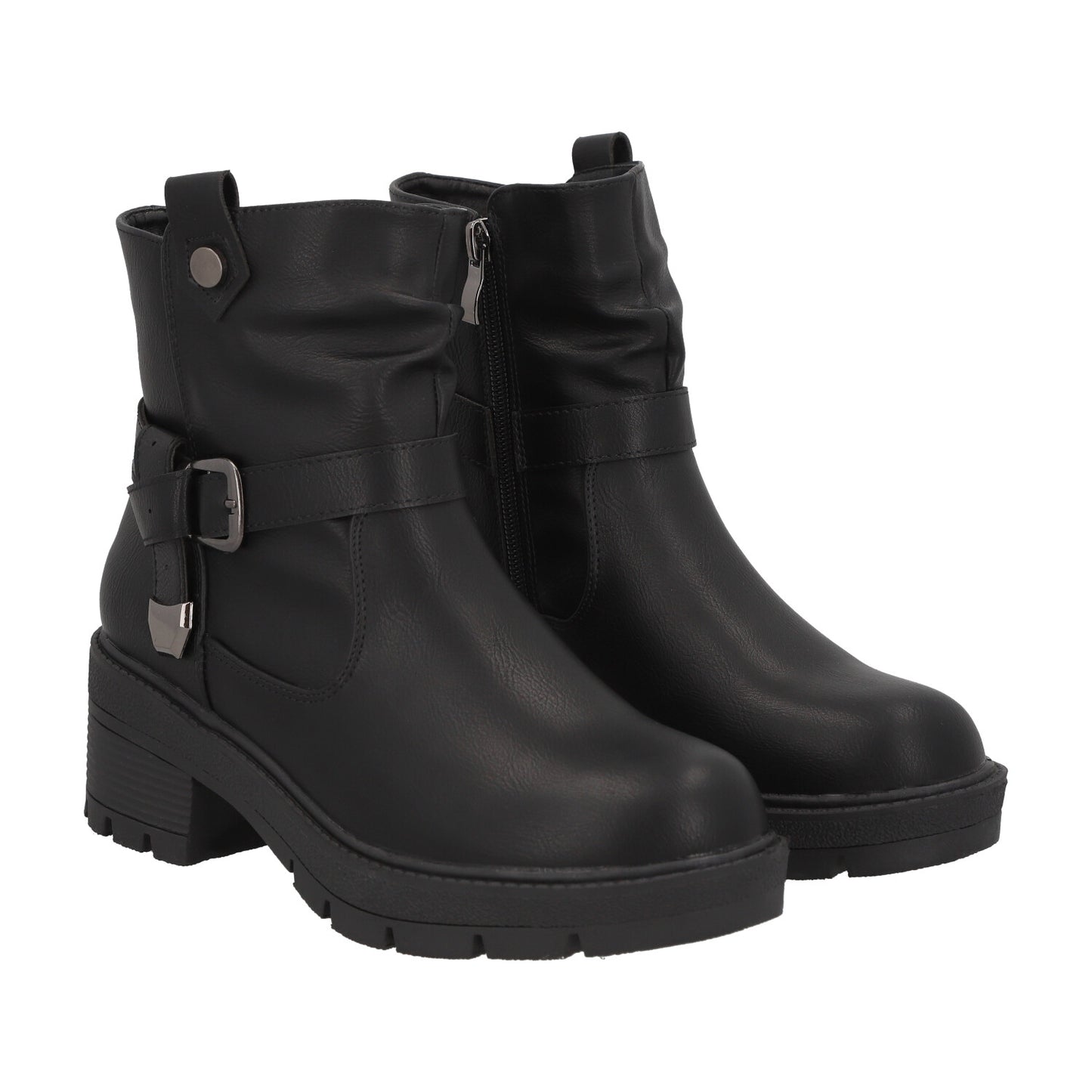 Botin Casual Mujer Negro Plataforma Luz Detogni