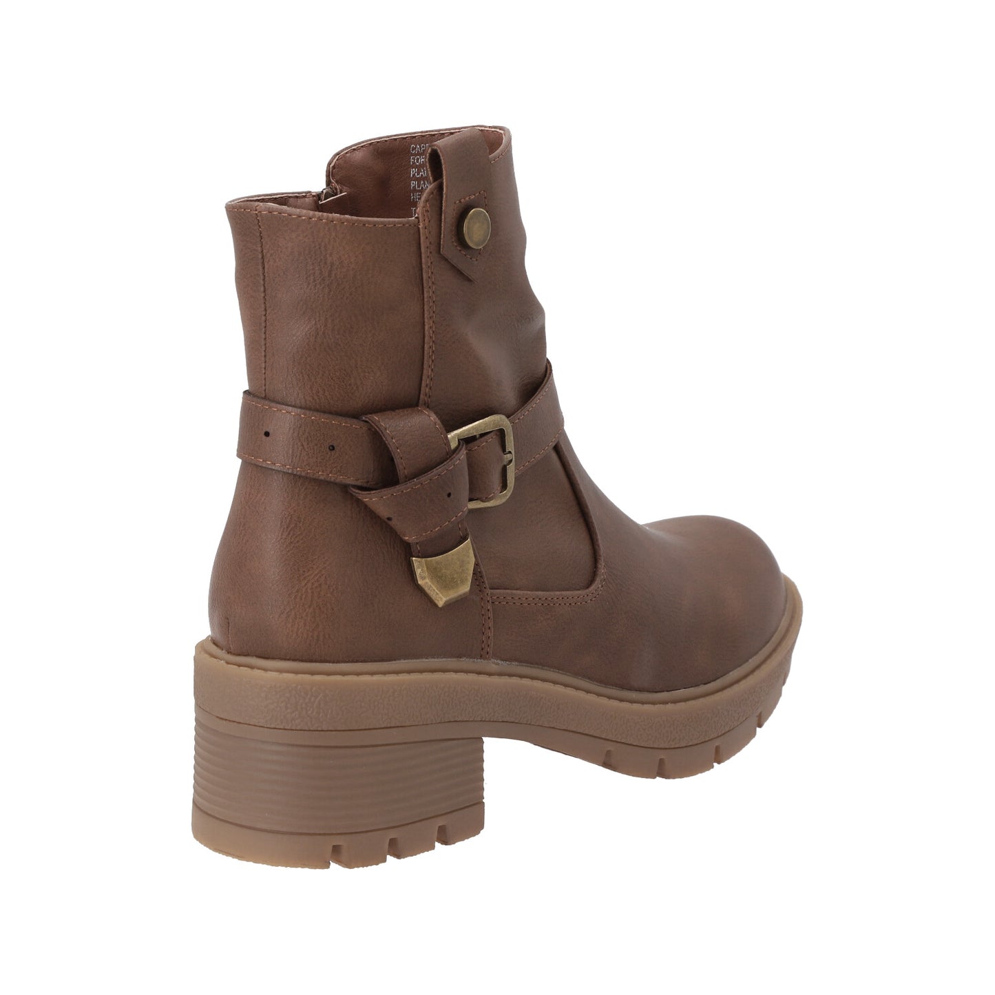 Botin Casual Mujer Camel Plataforma Luz Detogni