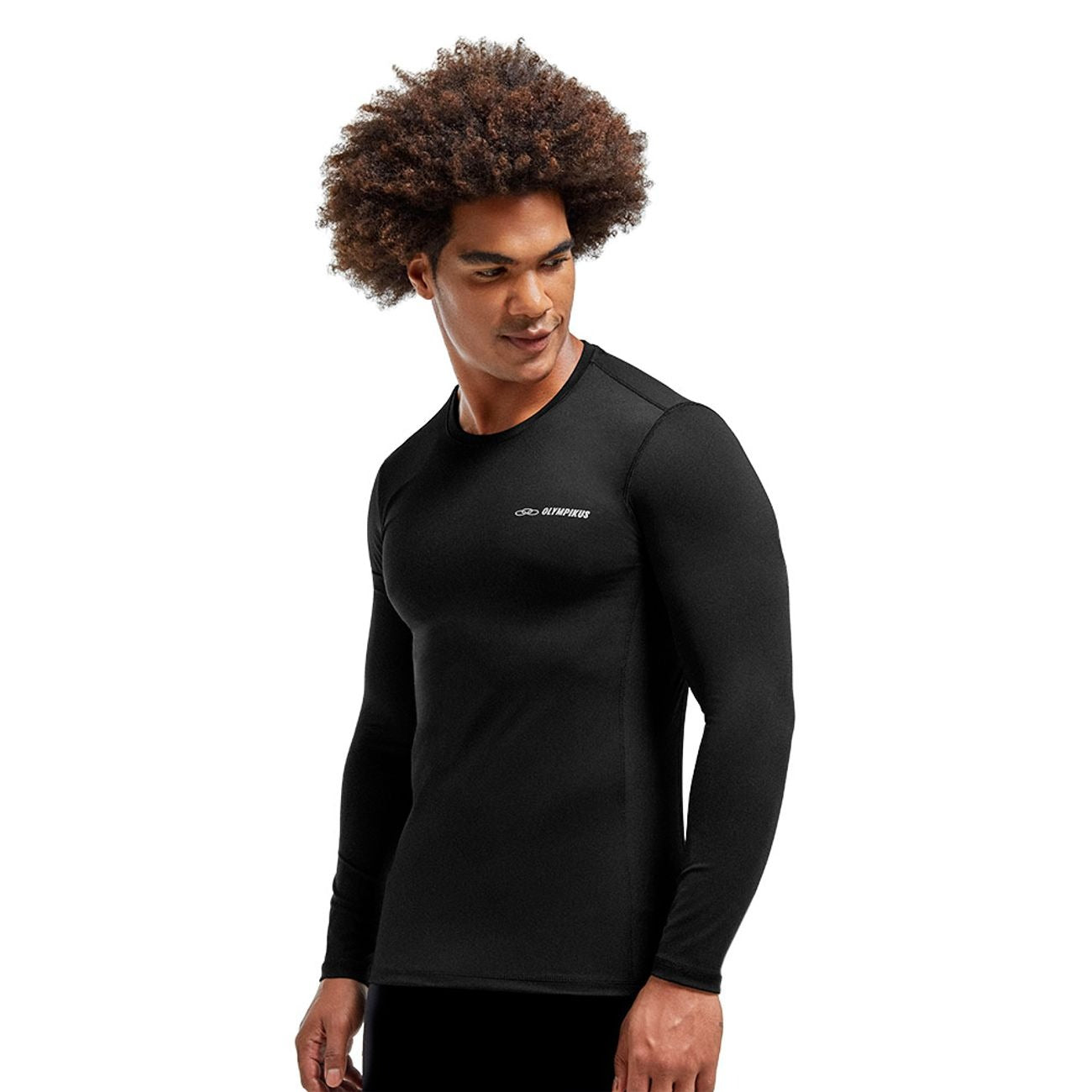 POLERA MANGA LARGA FLEX COMPRESSION NEGRO HOMBRE