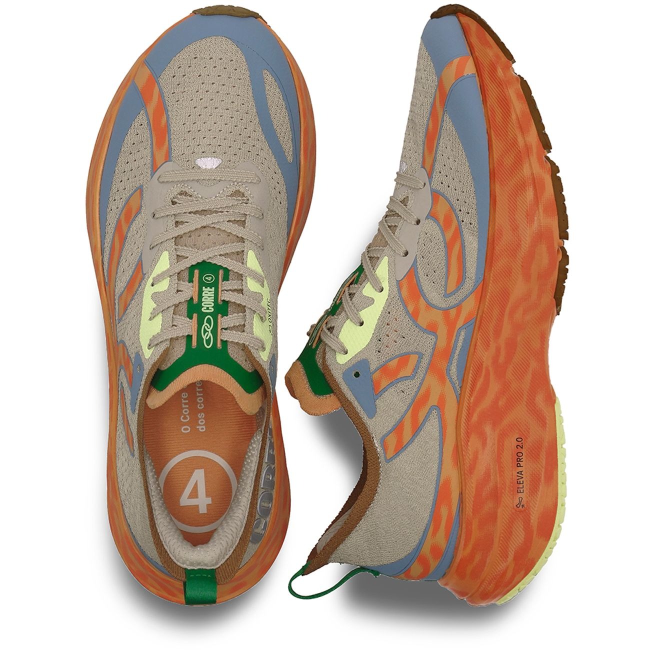 Zapatilla Running Hombre Corre 4 Naranja Tigre