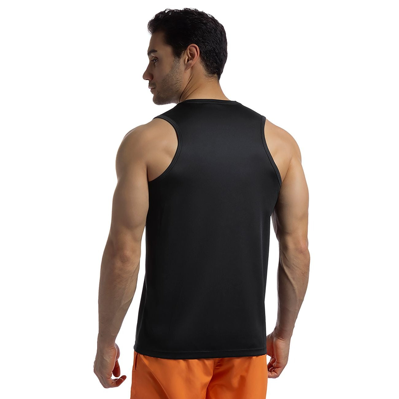 POLERA ESSENTIAL SIN MANGAS NEGRA HOMBRE
