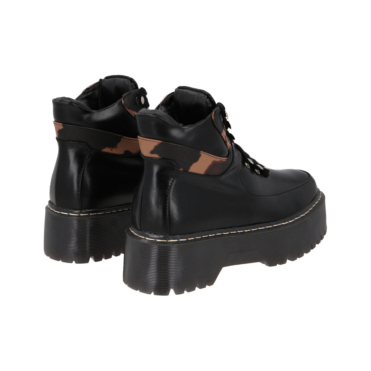 Botin Mujer Negro Plataforma Candela Police