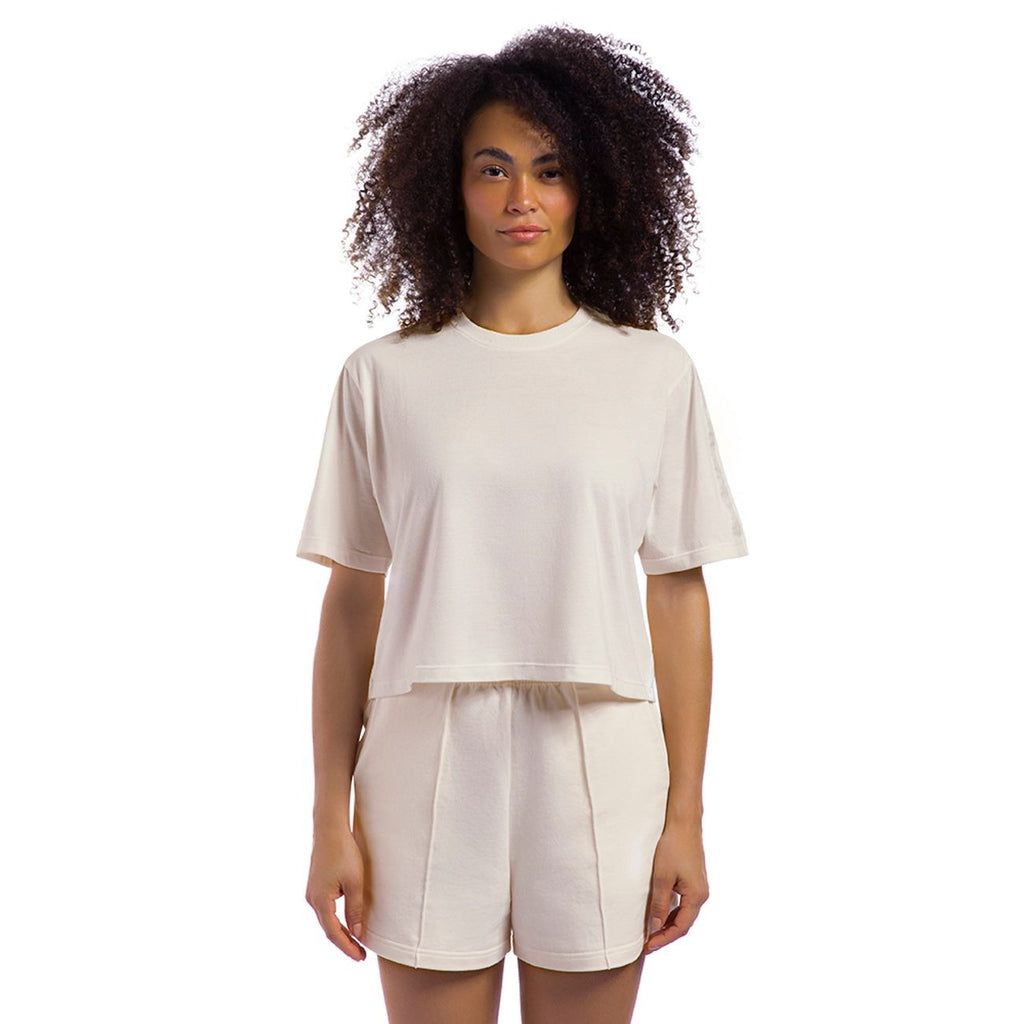 POLERA BOX COMFY TAPE BLANCA MUJER