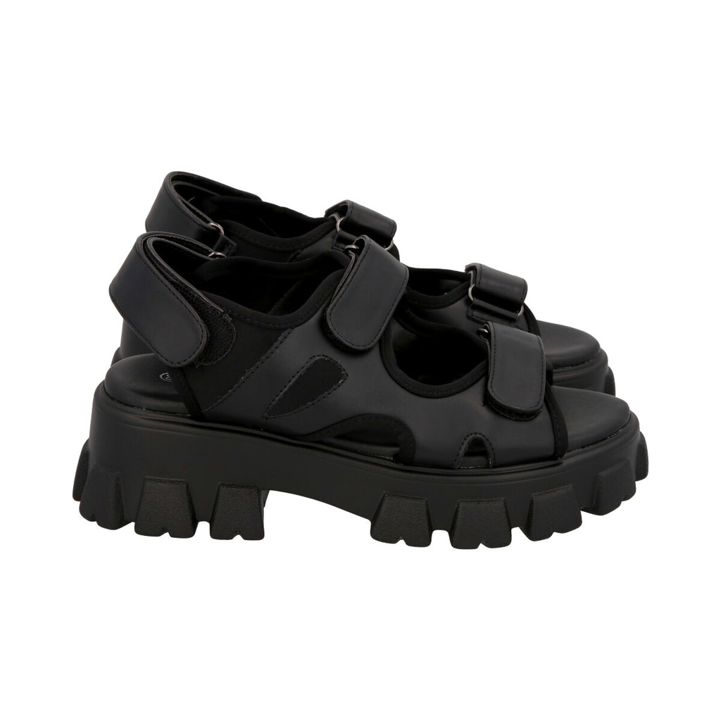 Sandalia Mujer Negro Plataforma Mixen 26 Police