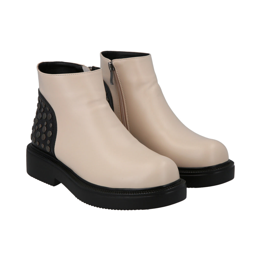 Botin Mujer Beige Galli Police