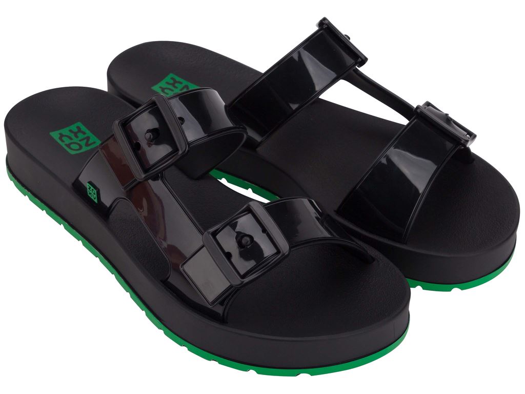 Sandalia  Mujer Negro Nostalgia Zaxy