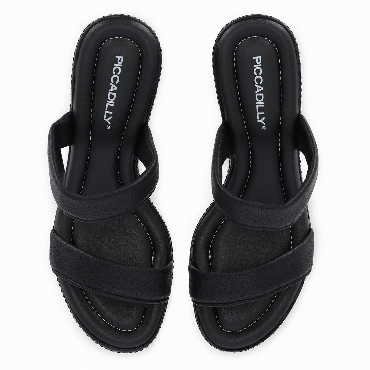 Sandalia Mujer Floral Paola Negro Piccadilly