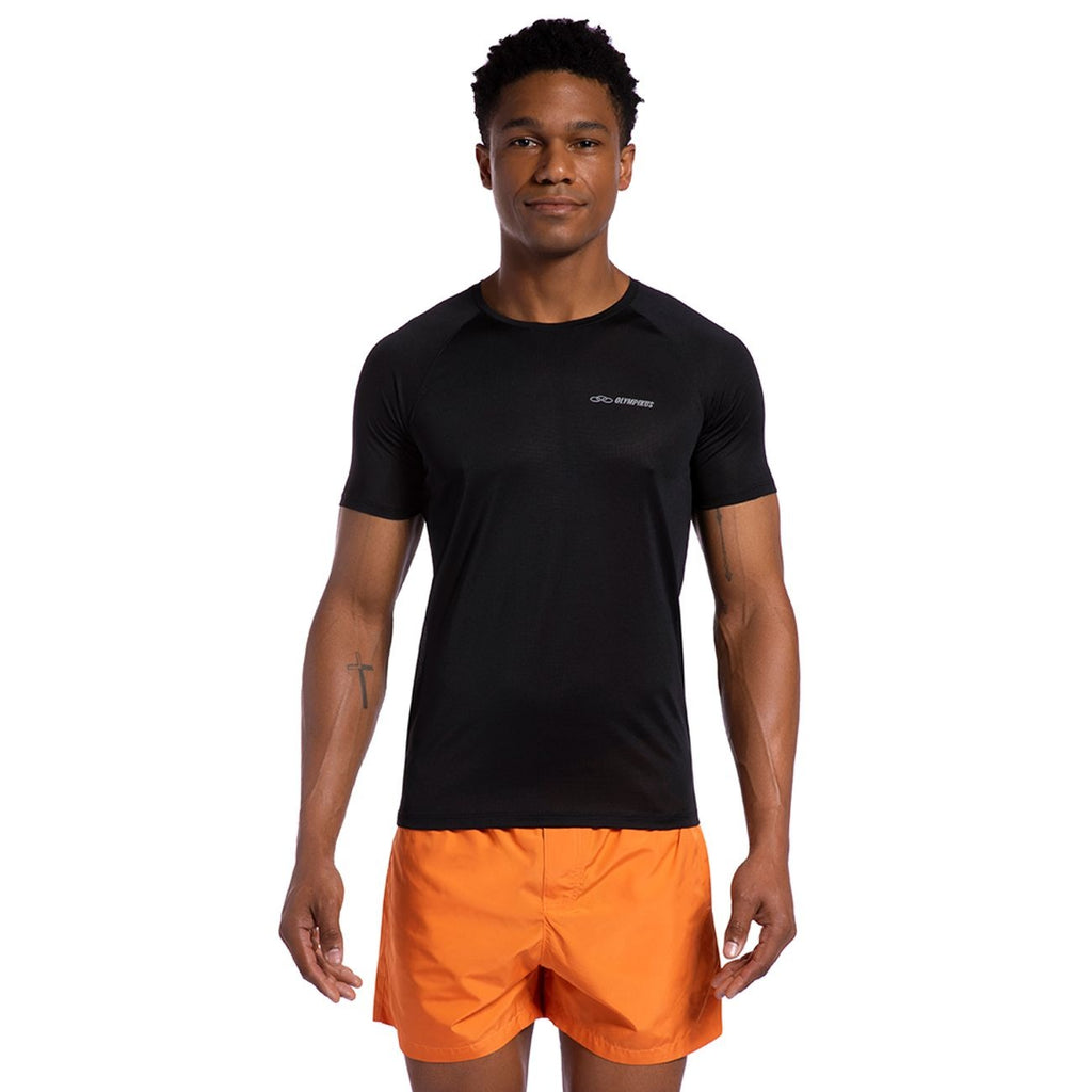 POLERA RUNNER MANGA CORTA NEGRA HOMBRE
