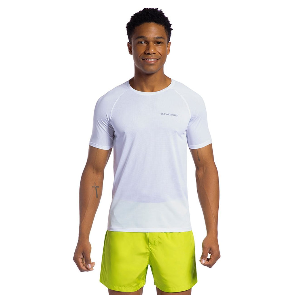 POLERA RUNNER MANGA CORTA BLANCA HOMBRE