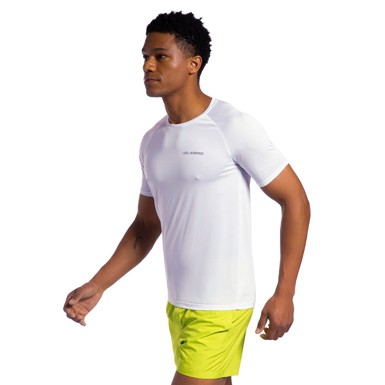 POLERA RUNNER MANGA CORTA BLANCA HOMBRE