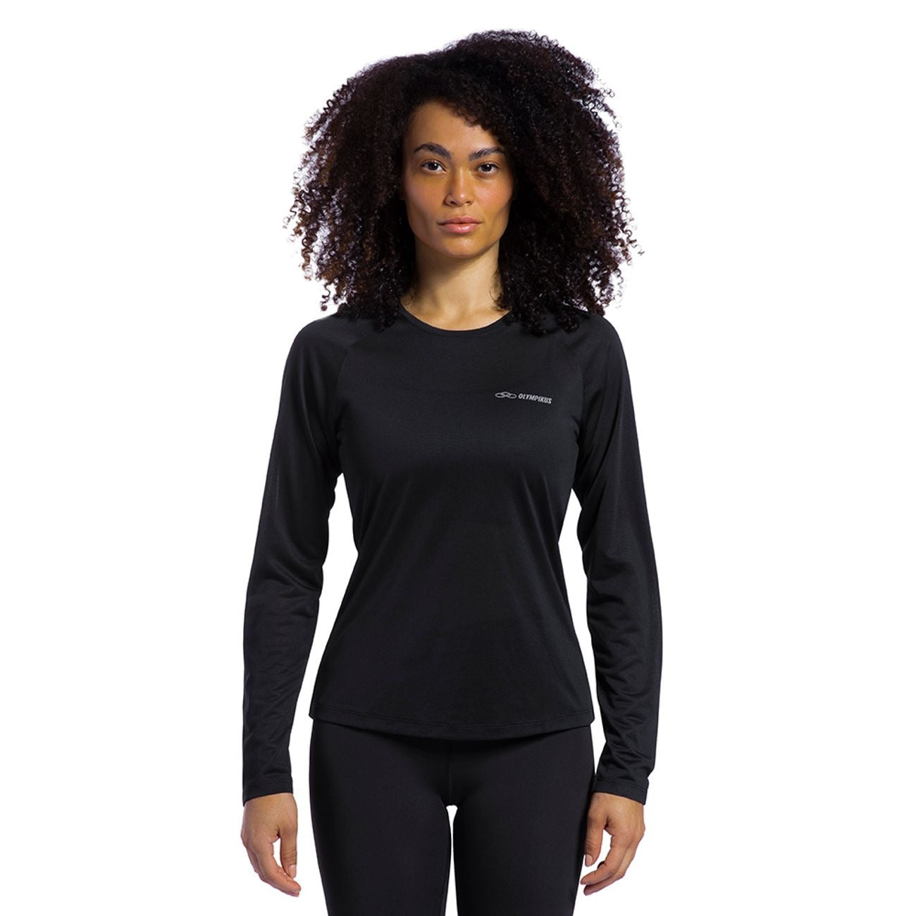 POLERA RUNNER 2.0 MANGA LANGA NEGRA MUJER