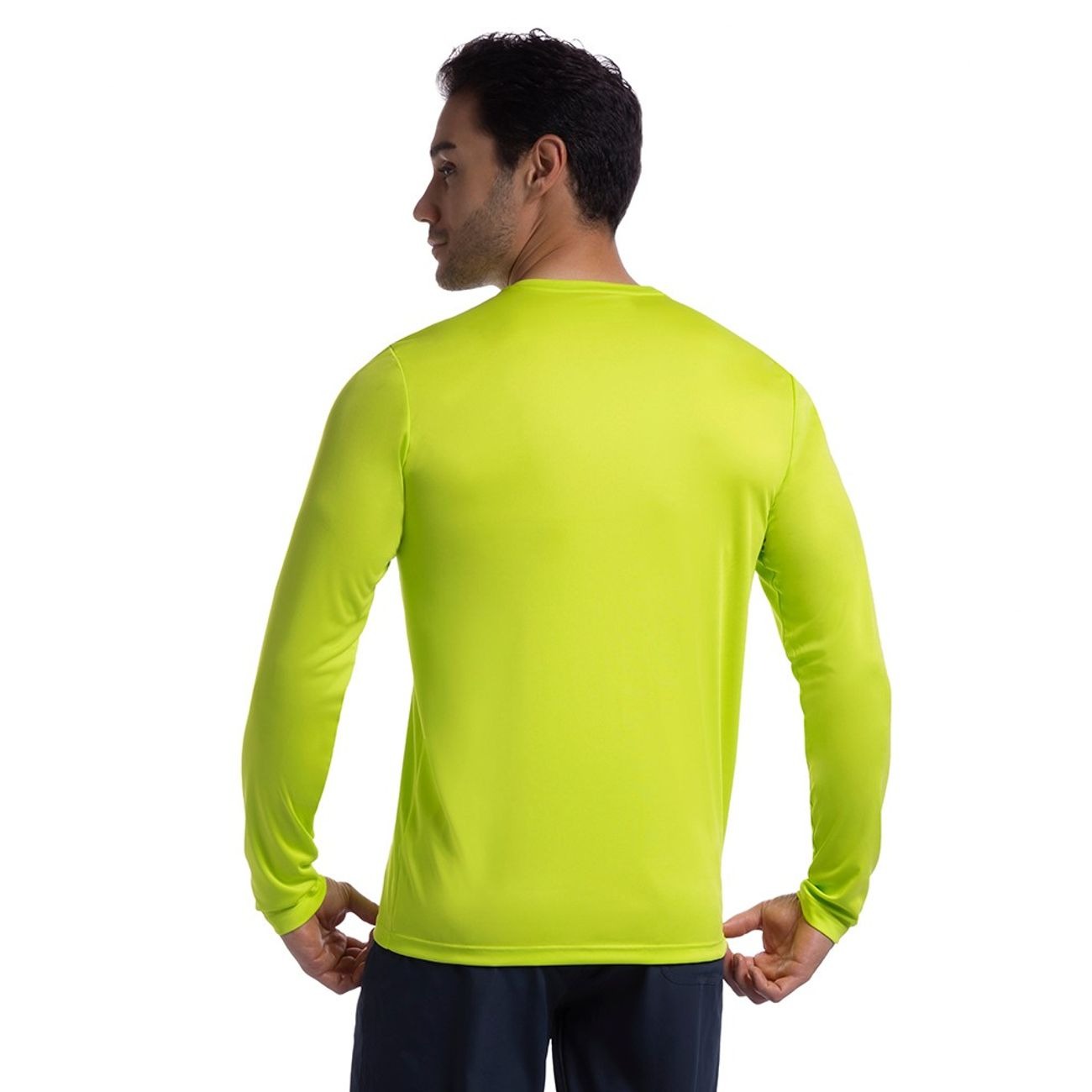 POLERA ESSENTIAL MANGA LARGA LIMA HOMBRE