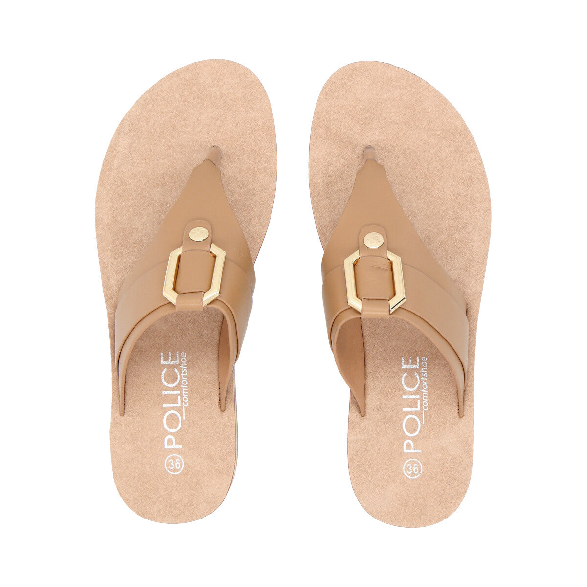 Sandalia Mujer Camel Sole Police