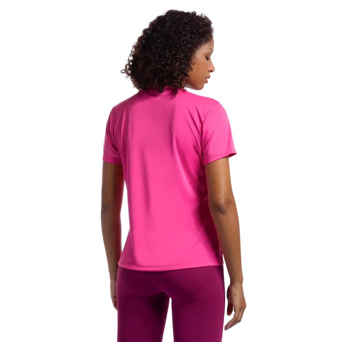 POLERA ESSENTIAL MANGA CORTA ROSADA MUJER