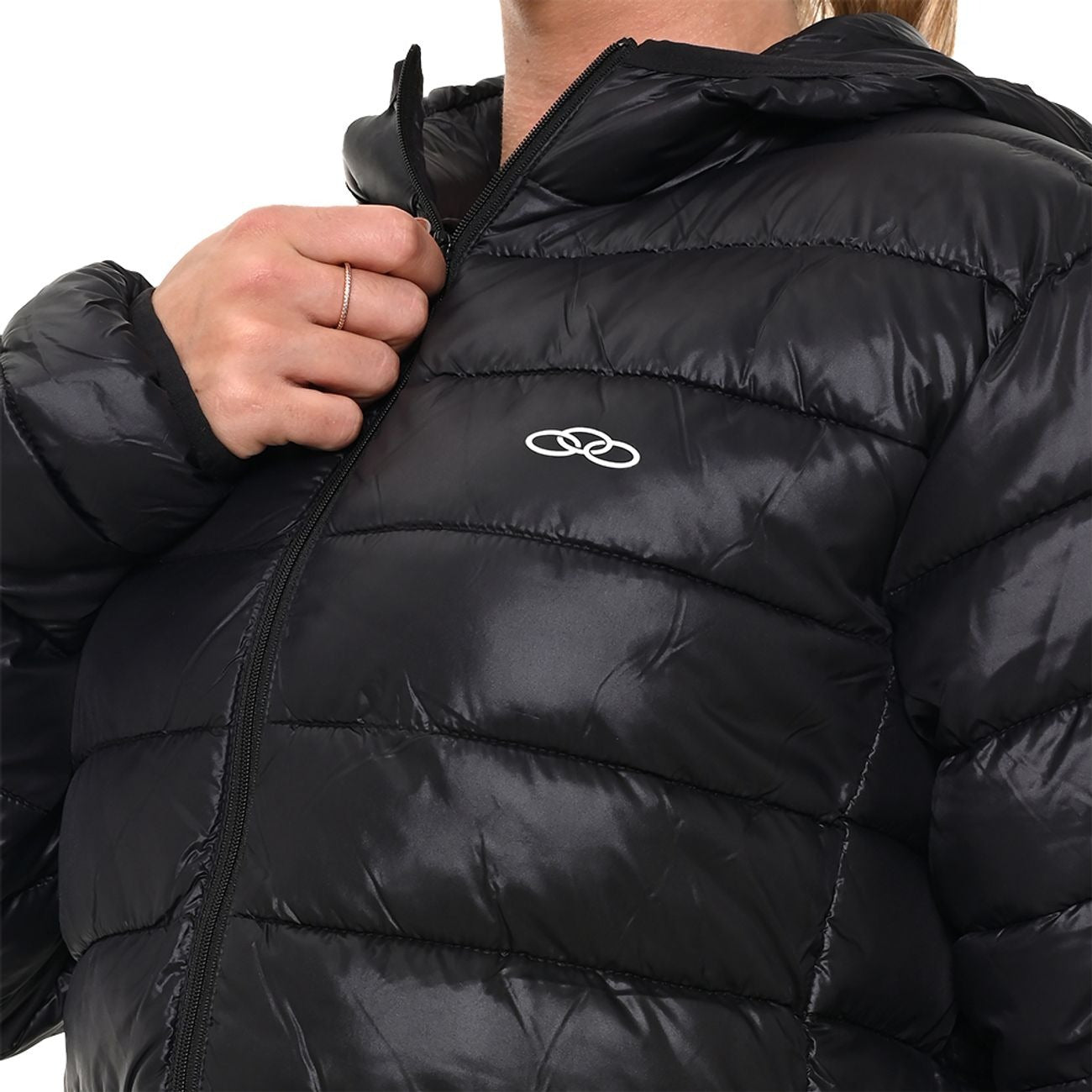 CHAQUETA PUFF NEGRA MUJER