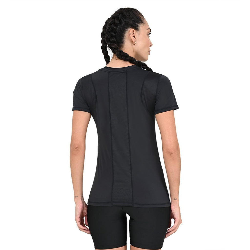 POLERA RECORTES NEGRA MUJER OLYMPIKUS