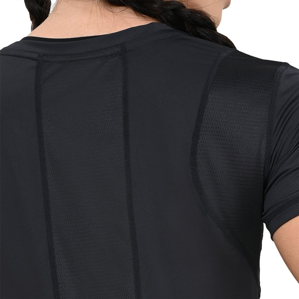 POLERA RECORTES NEGRA MUJER OLYMPIKUS