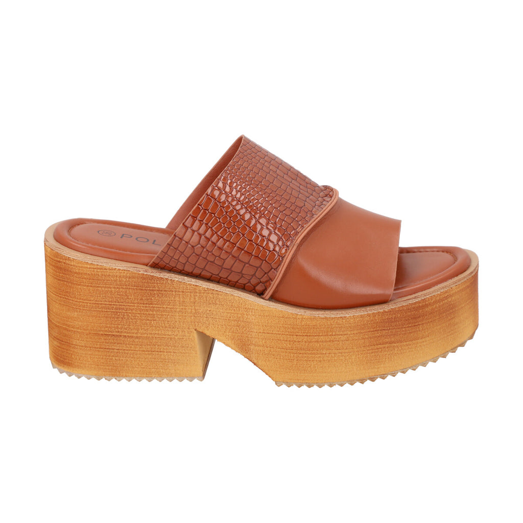 Sandalia Mujer Café July Crocco Police