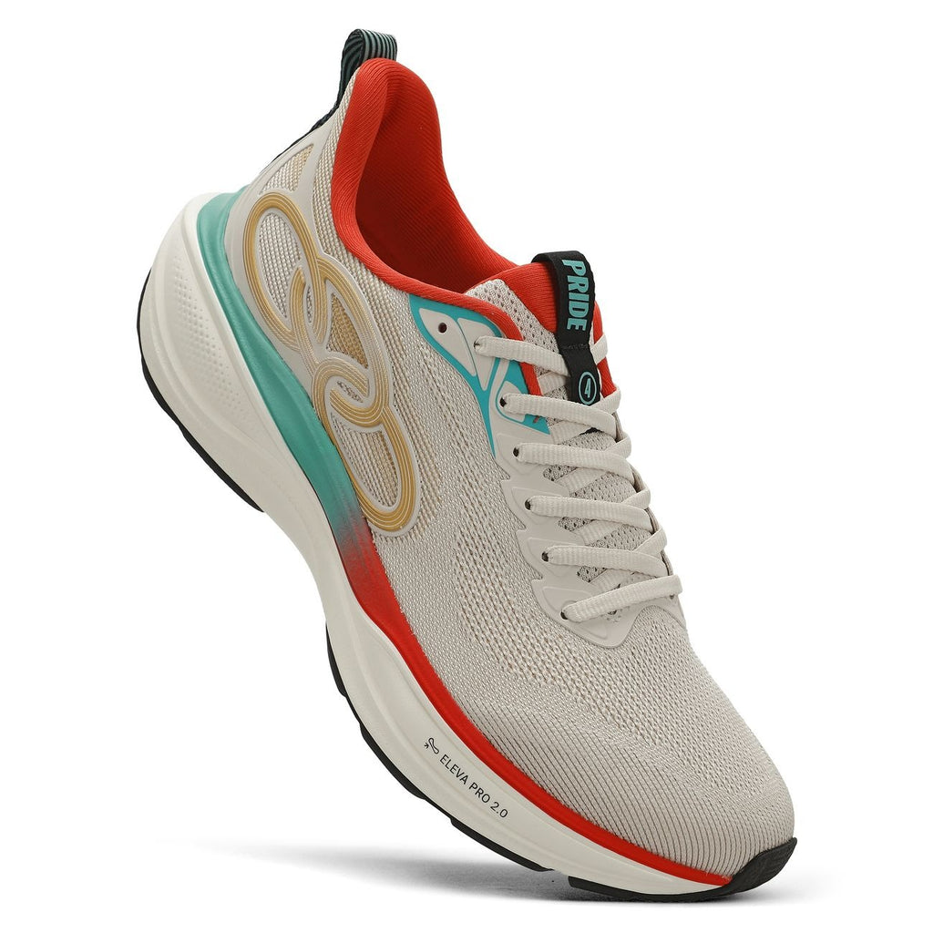 Zapatilla Running Mujer Pride 4 Celeste/Rojo/Arena