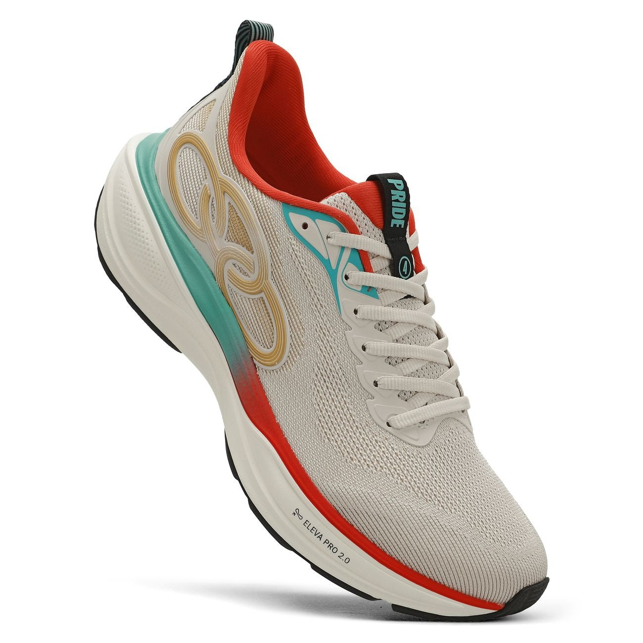 Zapatilla Running Mujer Pride 4 Celeste/Rojo/Arena