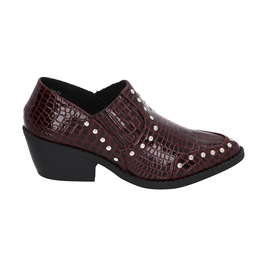 Botin Mujer Burdeo Crocco  Police
