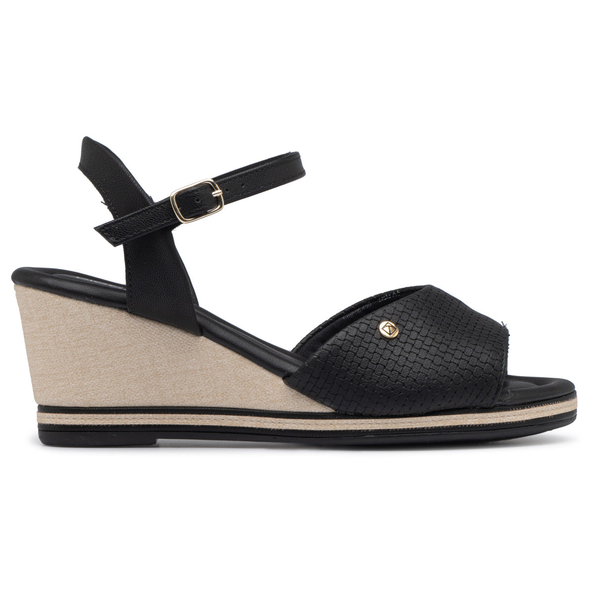 Sandalia Mujer Anabela Alice Negro/Almendra Piccadilly