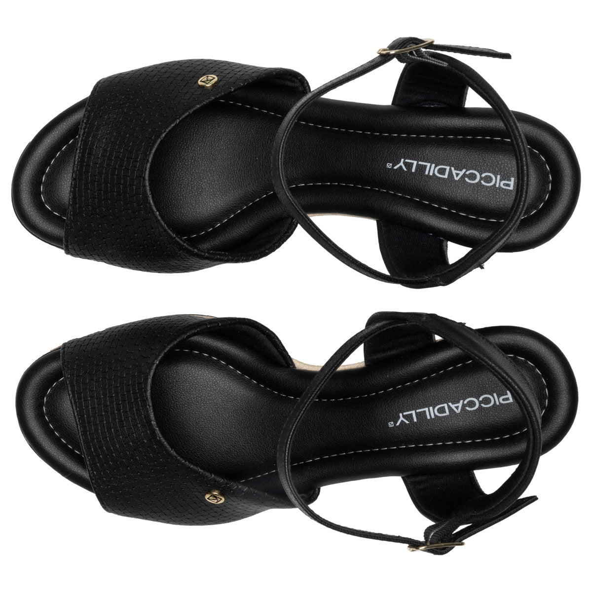 Sandalia Mujer Anabela Alice Negro/Almendra Piccadilly