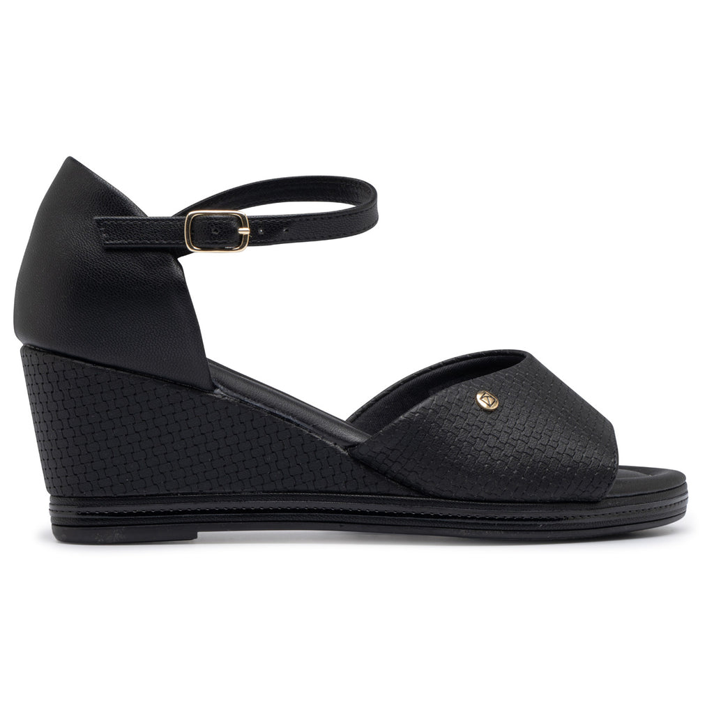 Sandalia Mujer Anabela Alice Negro 736 Piccadilly