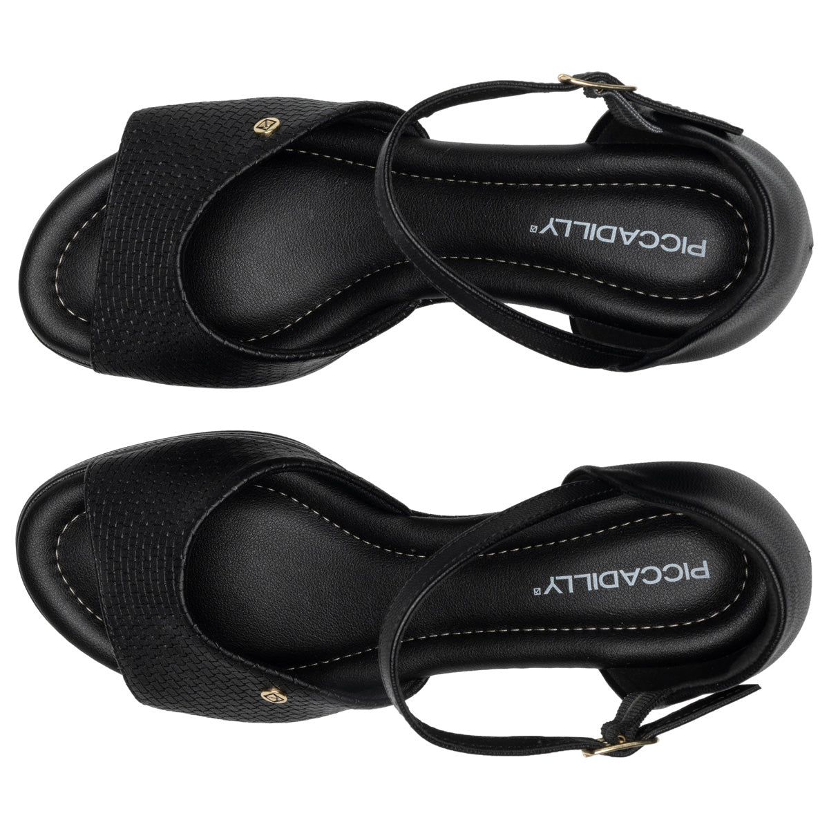 Sandalia Mujer Anabela Alice Negro 736 Piccadilly