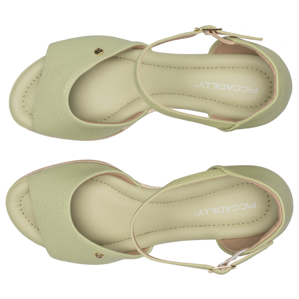 Sandalia Mujer Anabela Alice Verde 736 Piccadilly