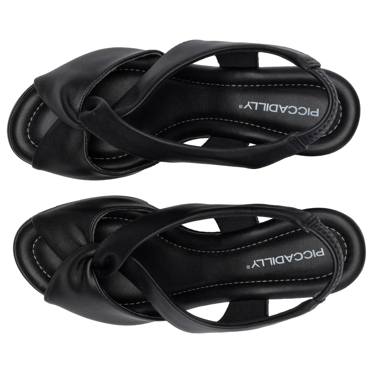 Sandalia Mujer Anabela Alice Negro 749 Piccadilly