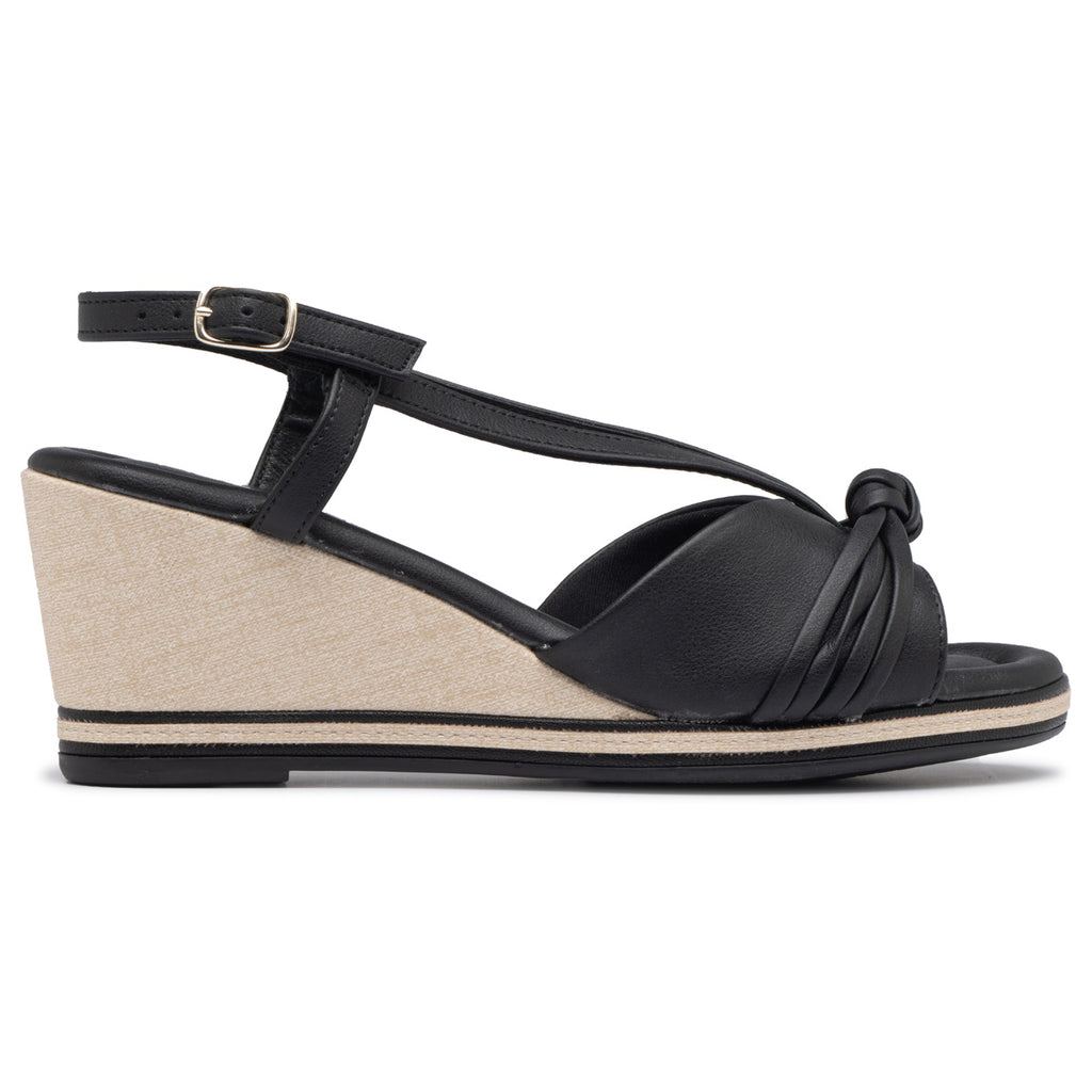 Sandalia Mujer Anabela Alice Negro 758 Piccadilly