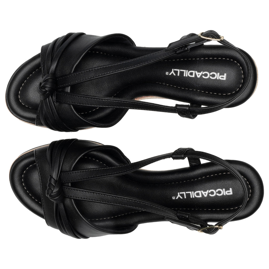 Sandalia Mujer Anabela Alice Negro 758 Piccadilly