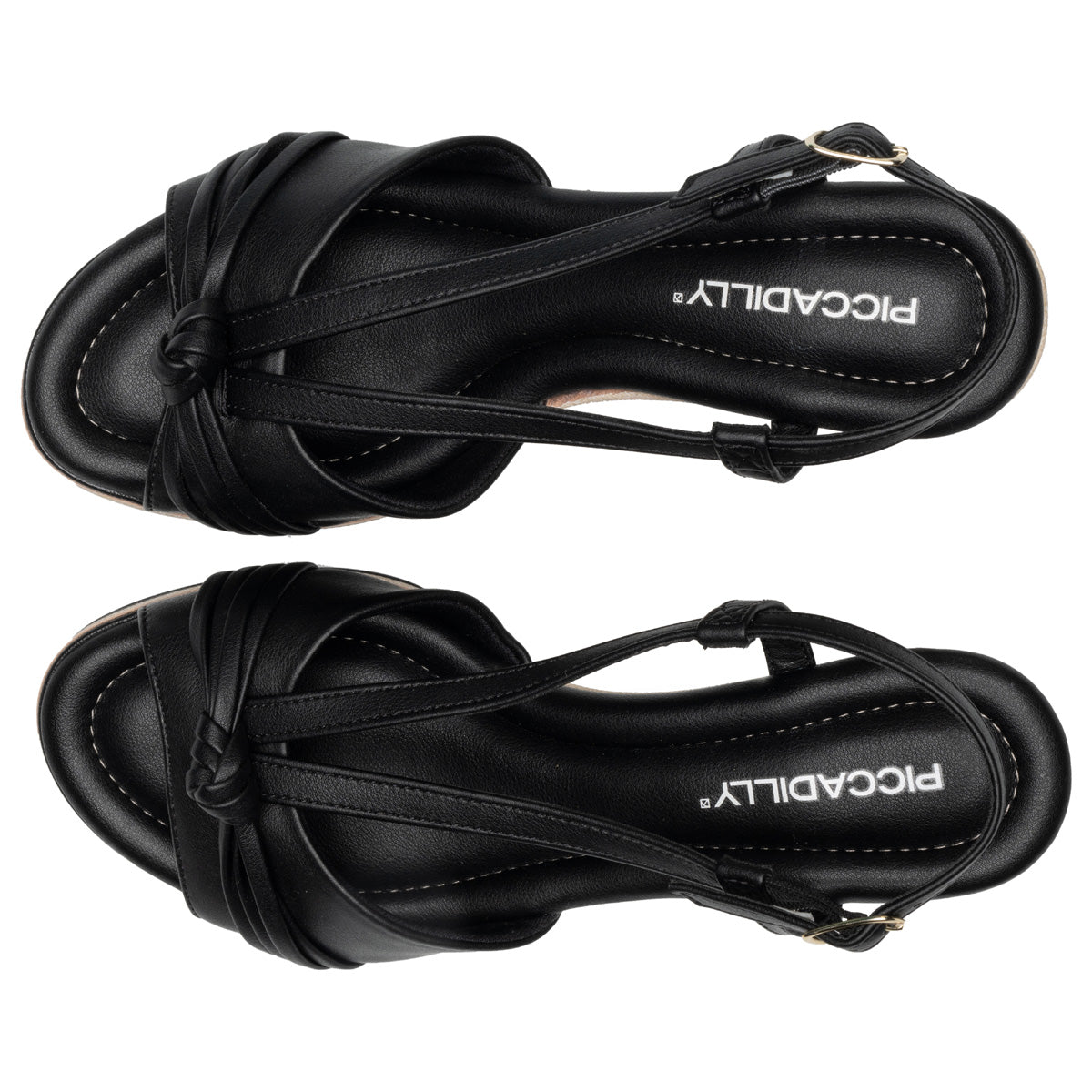 Sandalia Mujer Anabela Alice Negro 758 Piccadilly