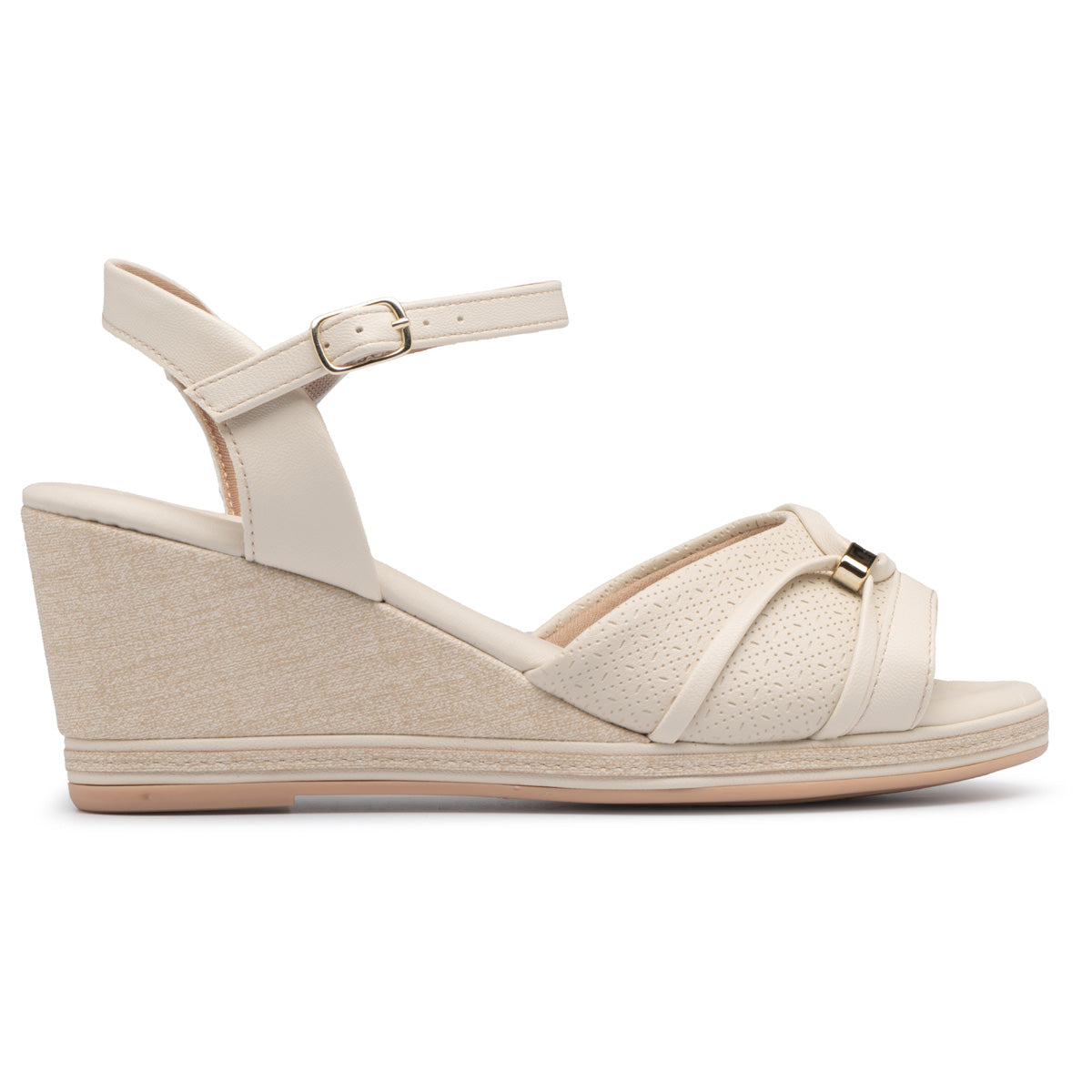 Sandalia Mujer Anabela Alice Hueso 759 Piccadilly