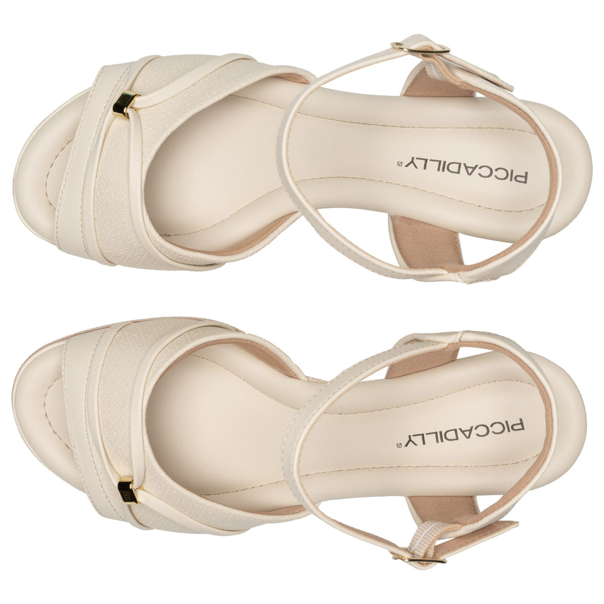 Sandalia Mujer Anabela Alice Hueso 759 Piccadilly