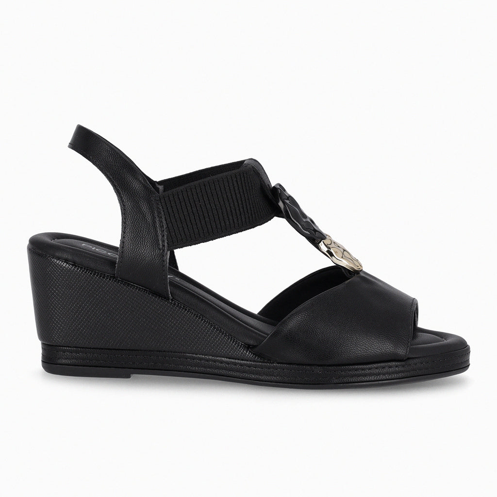 Sandalia Mujer Negro/Dorado Alice Piccadilly