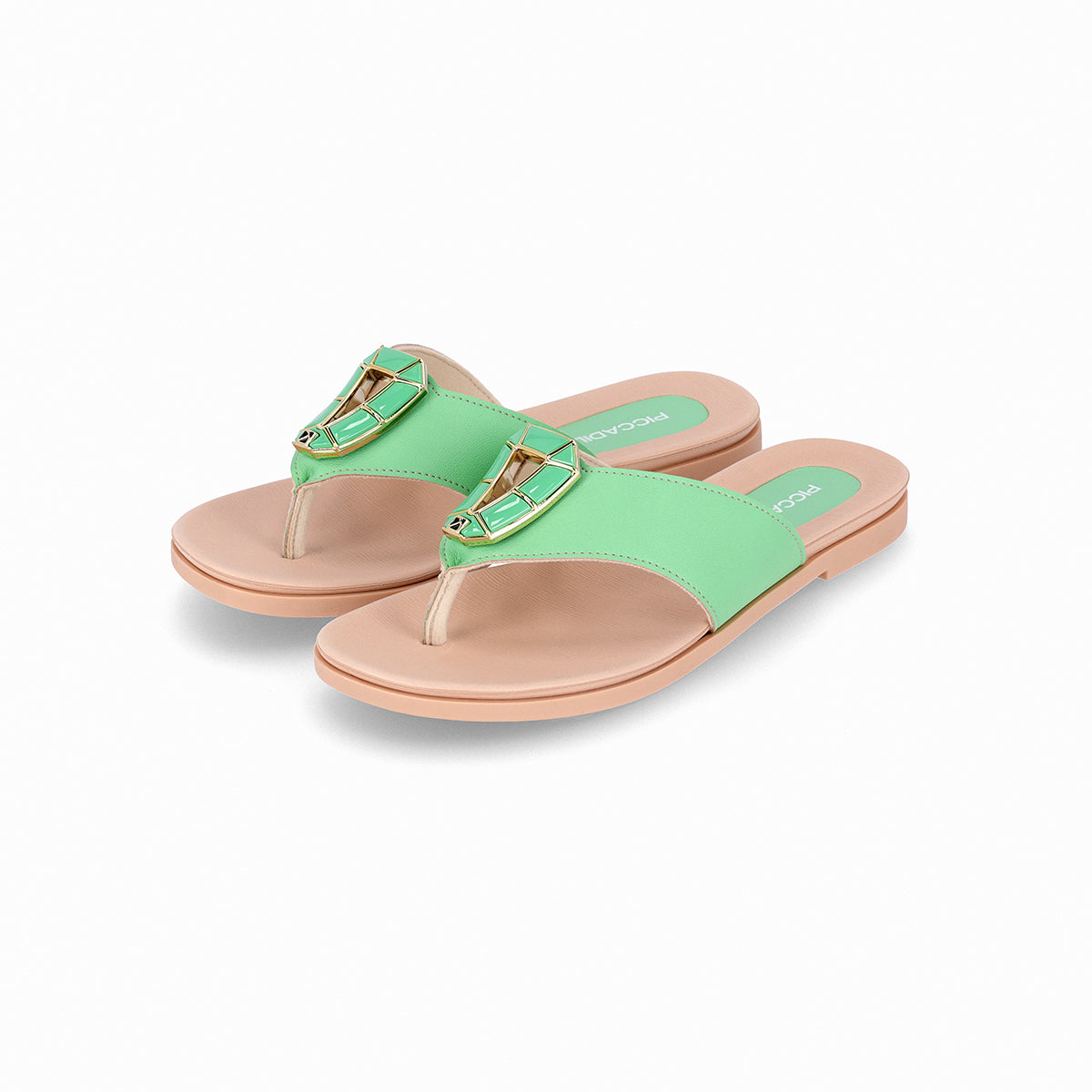 Sandalia Mujer Verde Mari Piccadilly