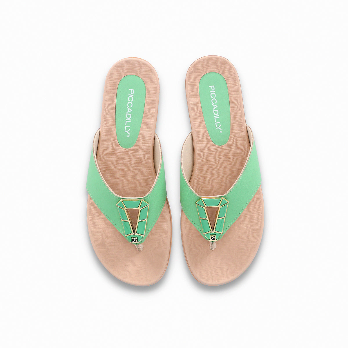 Sandalia Mujer Verde Mari Piccadilly