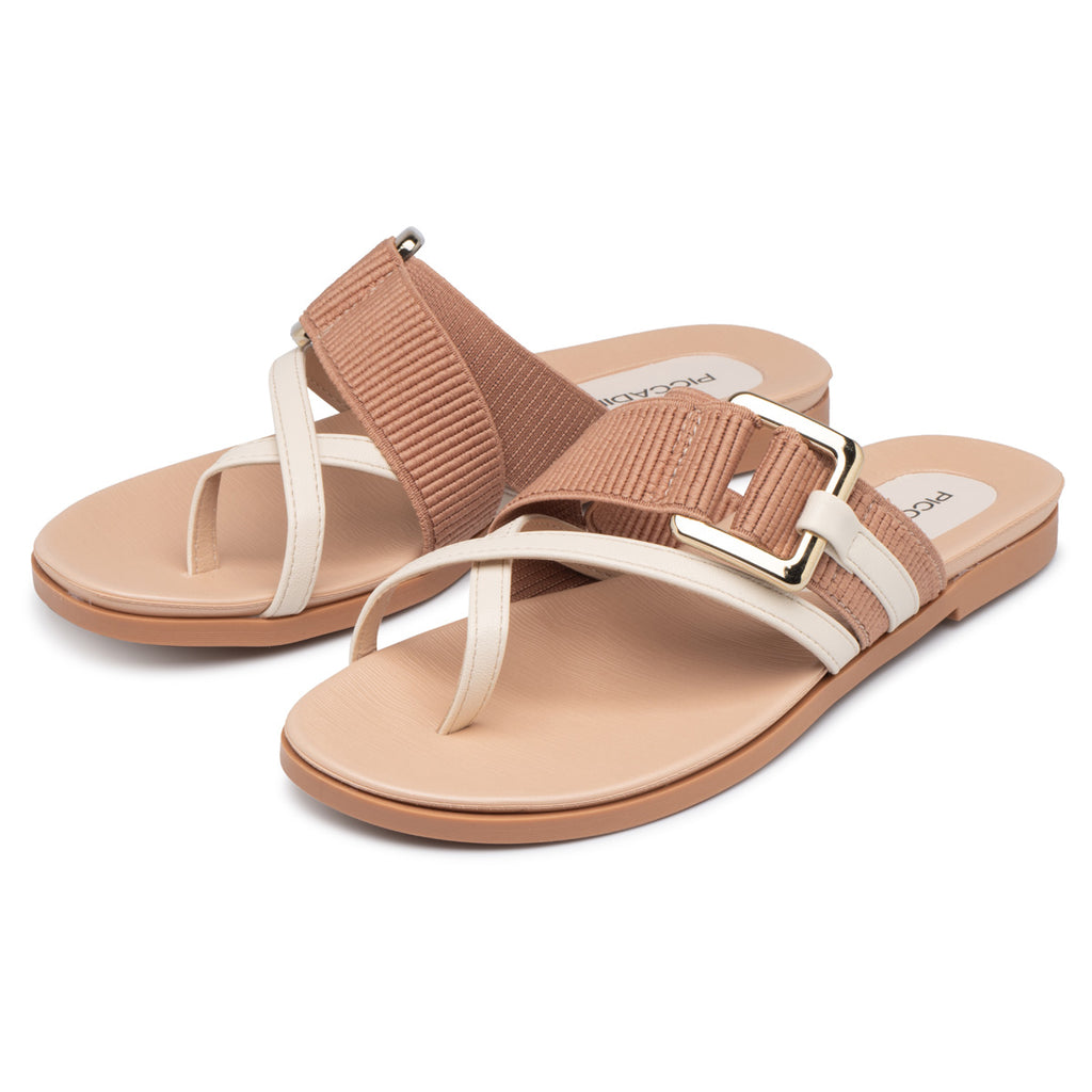 Sandalia Mujer Café/Hueso Mari 987 Piccadilly