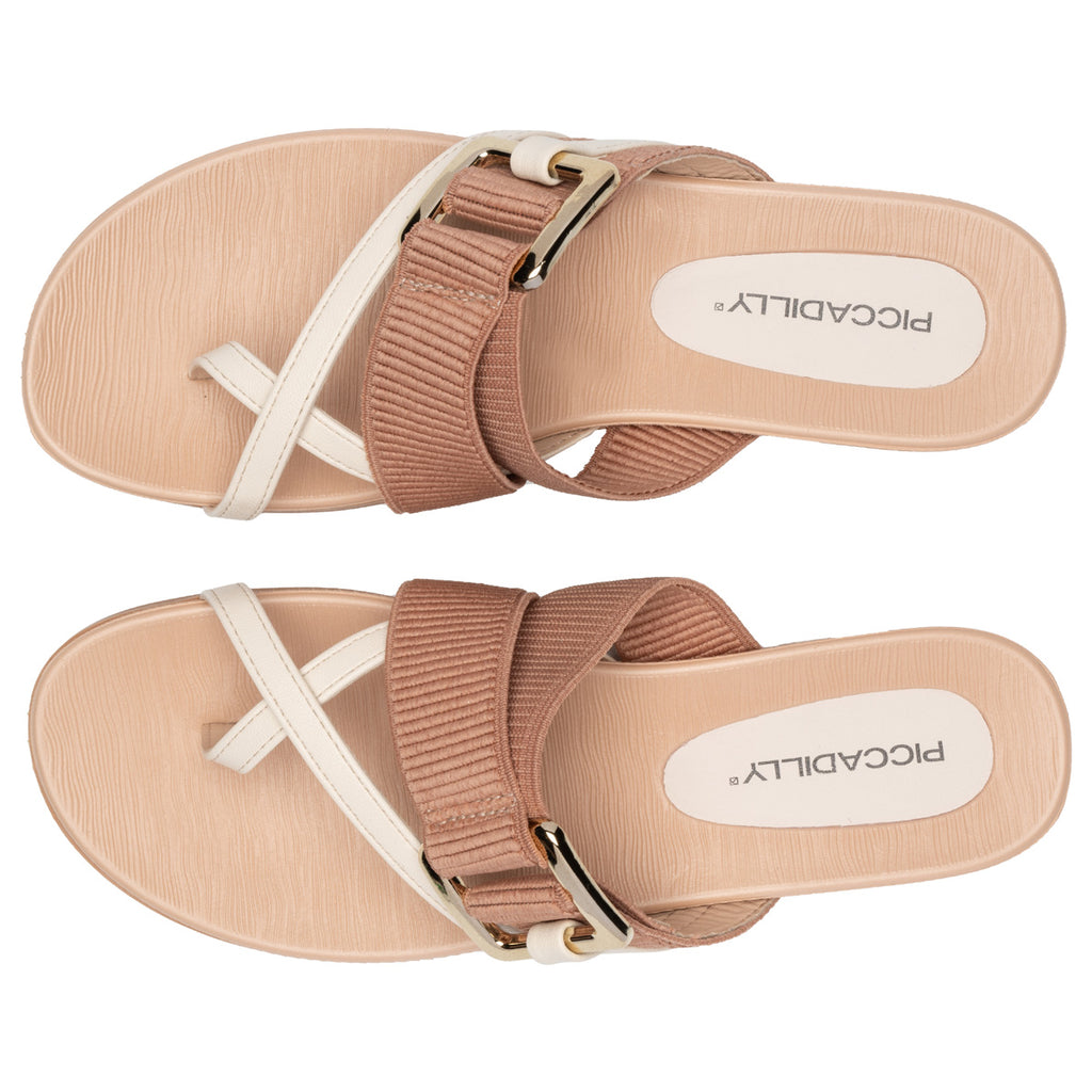 Sandalia Mujer Café/Hueso Mari 987 Piccadilly