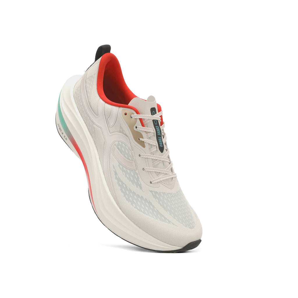 Zapatilla Running Hombre Corre TURBO Celeste/Rojo/Arena