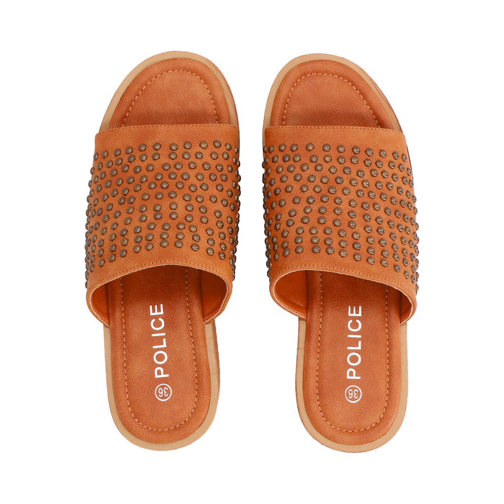 Sandalia Mujer Camel Fast Police