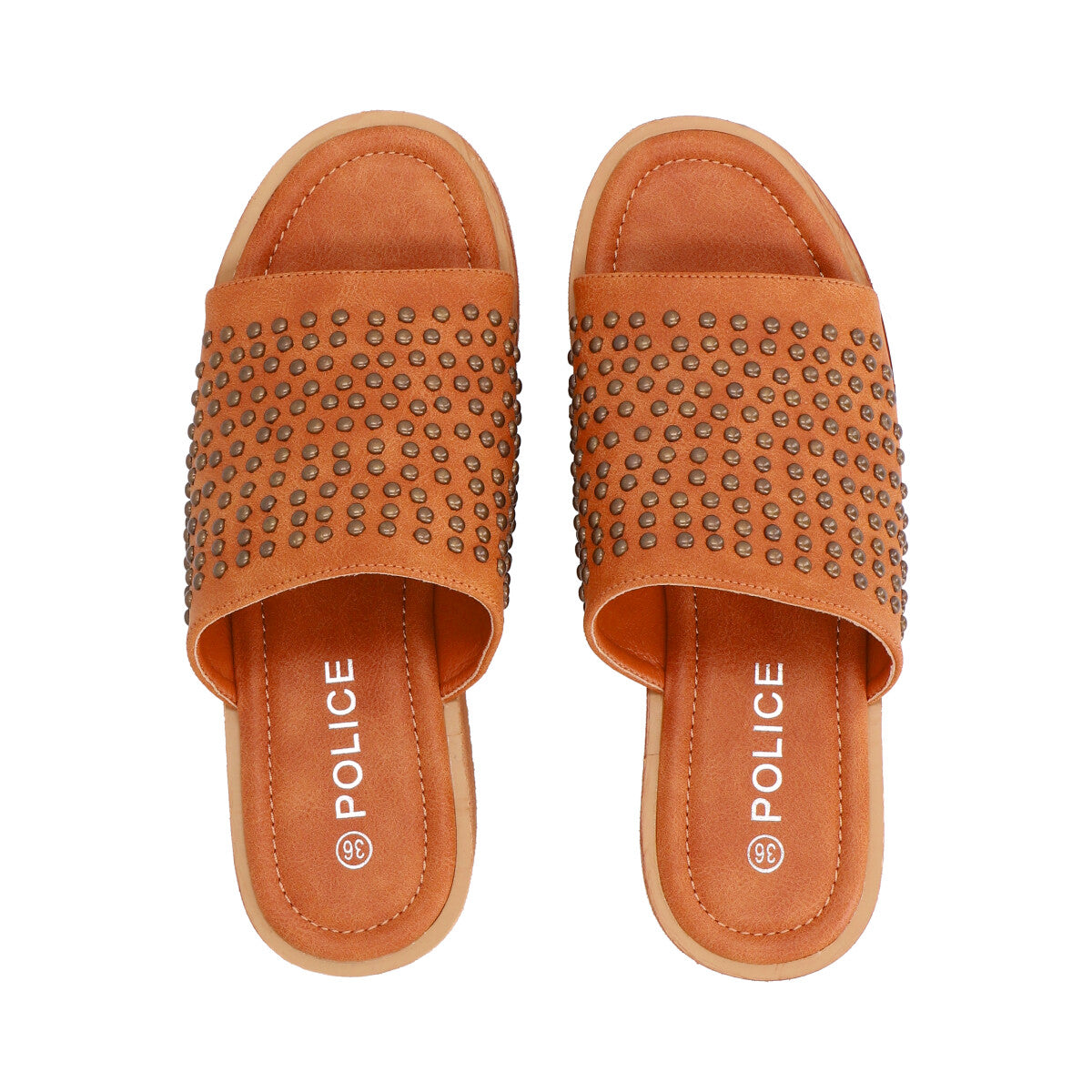 Sandalia Mujer Camel Fast Police